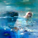 Marie-Hélène Fabra - Chien nageant au milieu des icebergs (2020)